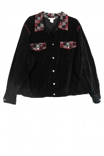 Stonebridge Black Women's Long Sleeve Blouse Button Up Size 2X 039