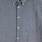 Merona Blue White Check Men's Dress Shirt Short Sleeve Large 002