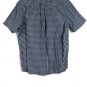 Merona Blue White Check Men's Dress Shirt Short Sleeve Large 002