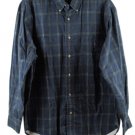 Crossings Black Plaid Men's Dress Shirt Long Sleeve Large 010