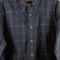 Crossings Black Plaid Men's Dress Shirt Long Sleeve Large 010