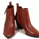 Bella Vita Women's Brown Faux Leather Heels Side Zip Size 9.5 W Bella Vita Women's Brown Faux Leather Heels Side Zip Size 9.5 W
