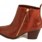 Bella Vita Women's Brown Faux Leather Heels Side Zip Size 9.5 W