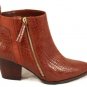 Bella Vita Women's Brown Faux Leather Heels Side Zip Size 9.5 W