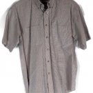 Van Heusen Multicolored Checkered Dress Shirt Short Sleeve Front Pockets   007