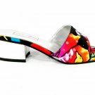 Diane Gilman Women's Open Toe Sandals Slides Floral Sequins Pattern Size 5 1/2"