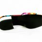 Diane Gilman Women's Open Toe Sandals Slides Floral Sequins Pattern Size 5 1/2"