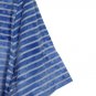 Terra & Sky Striped White Blue Women's Short Sleeve Shirt V Neck 20W-22W 036