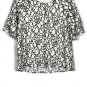 Gibson Latimer White Black Women's Lace Floral Top Blouse Lined XL 042