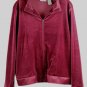 Jaclyn Smith Iridescent Red Women's Sweatshirt Front Zip Closure Large 010