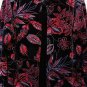 Notations Built in Cami/Tank Blazer Velvety Black Red Sparkles Floral XL  004