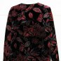 Notations Built in Cami/Tank Blazer Velvety Black Red Sparkles Floral XL  004