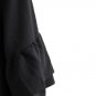 Belongsci Black Women's Shift Dress Bell Sleeve V Neck Large 028