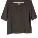 Mossimo Brown Women's Elbow Length  Sleeve Blouse Pullover 20W  046