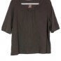 Mossimo Brown Women's Elbow Length  Sleeve Blouse Pullover 20W  046