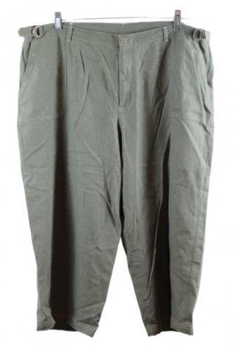 Sag Harbor Green Women's Cropped Pants Front Zip Closure 22W 056