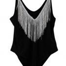 SweatyRocks Black Women's One Piece Swimsuit Bathing Suit XL 053