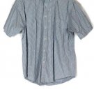 Wrangler Hero Blue Plaid Men's Dress Short Sleeve Button Down Size Large  003