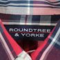 Roundtree & Yorke Plaid Dress Shirt Long Sleeve Button Down Front Pocket  002