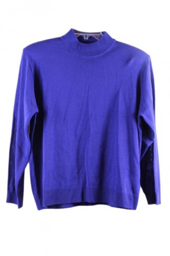 Joan Leslie Purple Women's Knit Stretch Sweater Pullover 1X 039