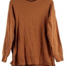 Versona Brown Women's Long Sleeve Pullover Top Blouse XS 049