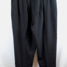Dressbarn Stretch Black Striped Women's Dress Pants Elastic Waist Pull On 20 058
