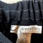 Dressbarn Stretch Black Striped Women's Dress Pants Elastic Waist Pull On 20 058