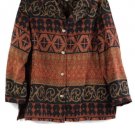 Sag Harbor Multicolor Women's Long Sleeve Dress Blouse Collar Button Up 16W  048