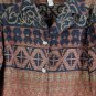 Sag Harbor Multicolor Women's Long Sleeve Dress Blouse Collar Button Up 16W  048