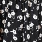 Liz Claiborne Black Women's Casual Pants Floral Pattern Drawstring Large 042