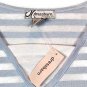 Dressbarn White Blue Striped Women's Short Sleeve Top Blouse 18/20  038
