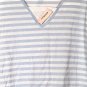 Dressbarn White Blue Striped Women's Short Sleeve Top Blouse 18/20  038