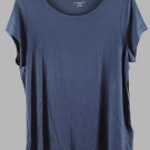 Amazon Essentials Women's Navy Blue Short Sleeve Pullover Shirt Casual Top XL