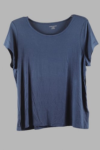 Amazon Essentials Women's Navy Blue Short Sleeve Pullover Shirt Casual Top XL