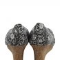 Dexflex Comfort Black & White Floral Women's Espadrille Wedges Size 7 1/2