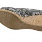 Dexflex Comfort Black & White Floral Women's Espadrille Wedges Size 7 1/2
