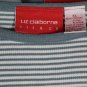 Liz Claiborne Blue Striped Solid Women's 3 Pc Pants Top Sweater XL 041