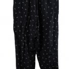 Liz Claiborne Black Geometric Women's DressPants Elastic Waist Drawstring 18W 56