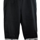 Stonebridge Black Women's Pants Elastic Waist  Side Zip White Trim Beads 20W 058