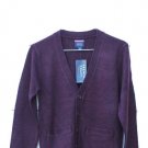 French Toast Burgundy Women's Cardigan Sweater Front Pockets  Large(10/12)   001