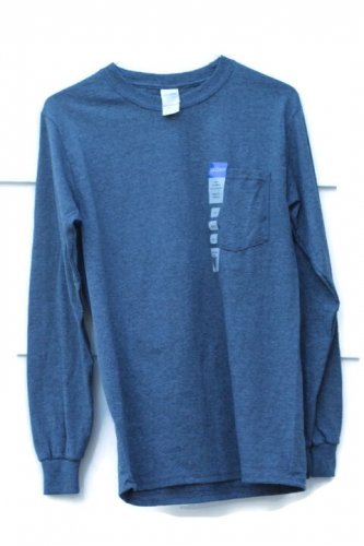 Gildan Ultra Cotton Men's Gray Long Sleeve Shirt Pullover Crewneck Small  008