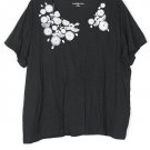 Croft & Barrow Black Women's Short Sleeve Top Blouse Size 2X 013 Croft & Barrow Black Women's Short Sleeve Top Blouse Size 2X 013