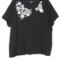 Croft & Barrow Black Women's Short Sleeve Top Blouse Size 2X 013
