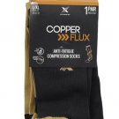 Copper Flux Brown Black Men's Women's Compression Socks 1 Pair Size L/XL 016