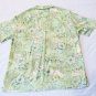 Havana Jack Cafe Aloha Greenery Floral Men's Hawaiian Shirt 100% Rayon M 009