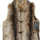 Incognita Brown Faux Fur Sleeveless Vest Hook Loop Closure Size Large 009 Incognita Brown Faux Fur Sleeveless Vest Hook Loop Closure Size Large 009