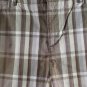 Dockers Collection Plaid Brown Women's Shorts Mid Rise Curvy 10 056