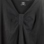 Dressbarn Black Women's Top Blouse Short Sleeve Pullover 18/20 012