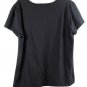 Dressbarn Black Women's Top Blouse Short Sleeve Pullover 18/20 012
