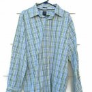 Gap Classic Fit Men's Long Sleeve Dress Shirt Plaid & Checks 100% Cotton XL 009